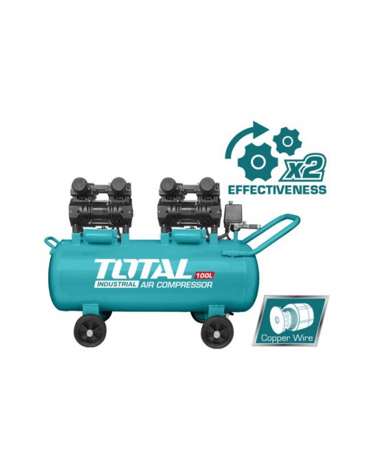  TOTAL TCS2241006 Air compressor silent and oil free  100Lit 