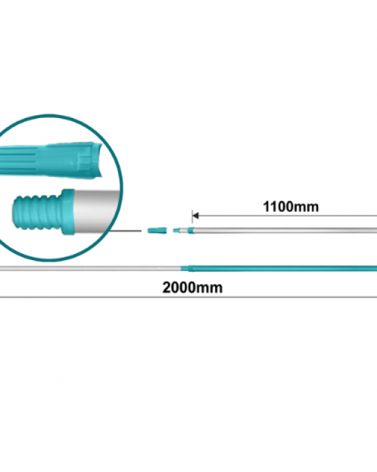 Total THTEP0205 Telescopic Aluminum Rod 200 cm 