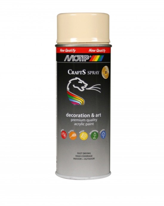 Motip Dupli Crafts Ακρυλικό Σπρέι Βαφής Εκρού με Γυαλιστερό Εφέ 400ml RAL 1015 SPRAY ΒΑΦΗΣ