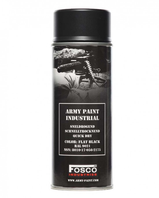 energie picknick Kracht Fosco Industries Army Paint Flat Black RAL 9021 400 ml