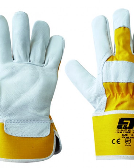 FT 0791 Δερματοπάνινα γάντια