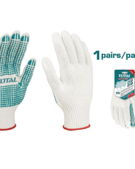 TOTAL TSP11102P Knitted and PVC Dots Gloves 