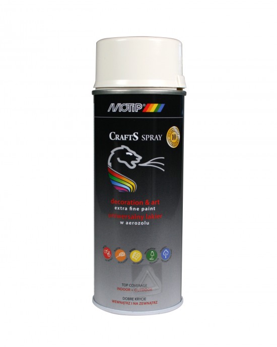 Motip Dupli Crafts Ακρυλικό Σπρέι Βαφής Λευκό με Ματ Εφέ 400ml RAL 9010 SPRAY ΒΑΦΗΣ