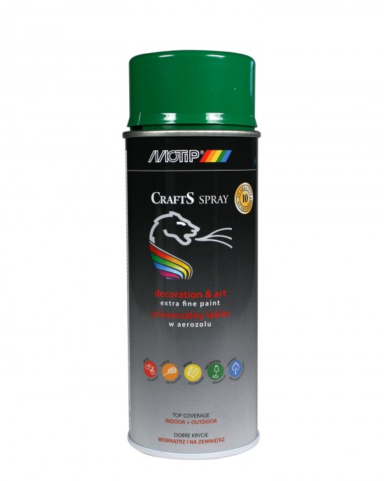 Motip Dupli Crafts Ακρυλικό Σπρέι Βαφής Πράσινο με Γυαλιστερό Εφέ 400ml RAL 6005 SPRAY ΒΑΦΗΣ
