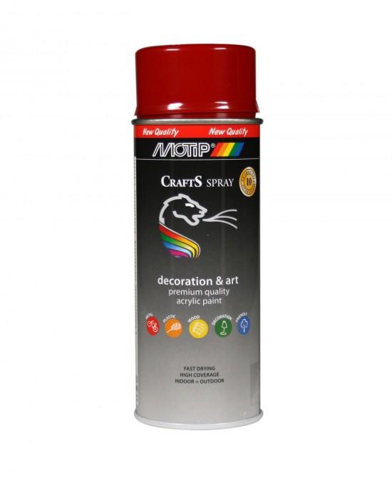 Motip Dupli Σπρέι Βαφής Ακρυλικό Crafts Carmine Red 400ml RAL 3003 SPRAY ΒΑΦΗΣ
