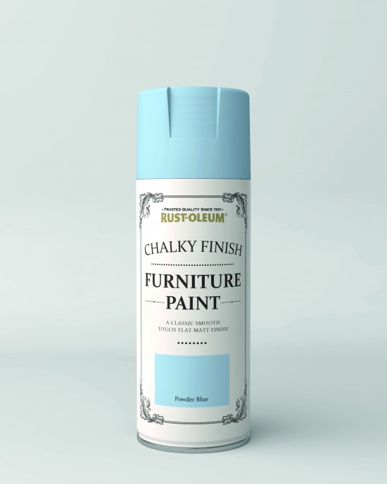 Rust-Oleum Chalky Finish Furniture Paint Spray Powder Blue 400ml PAINT SPRAY 