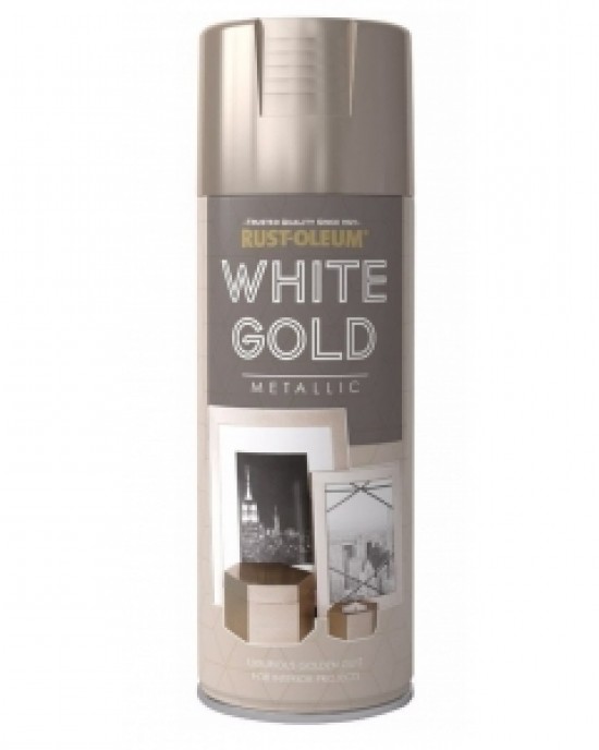 Rust-Oleum Metallic White Gold Paint Spray with Metallic Effect 400ml PAINT SPRAY 