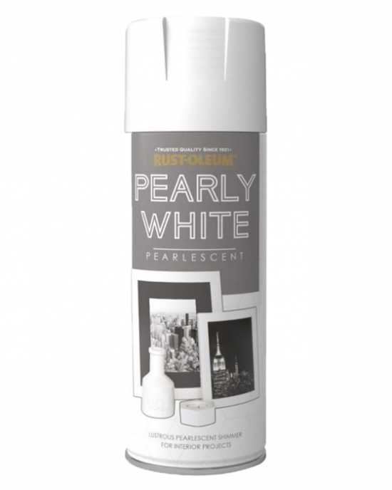 Rust-Oleum Pearlescent Paint Spray White with Pearl Effect 400ml  PAINT SPRAY 