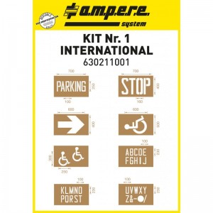 Ampere Stencil Kit Διαγράμμισης 8 τμχ