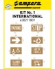 Ampere Stencil Kit Διαγράμμισης 8 τμχ Spray Διαγράμμισης