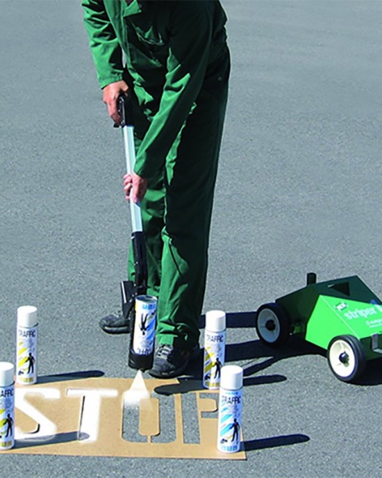 Ampere Stencil Kit Διαγράμμισης 8 τμχ Spray Διαγράμμισης