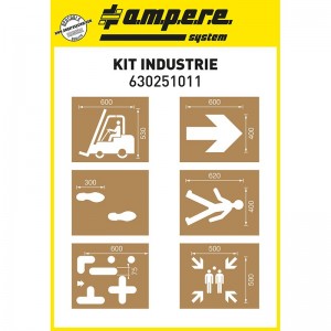 Ampere Stencil Kit Διαγράμμισης 6 τμχ