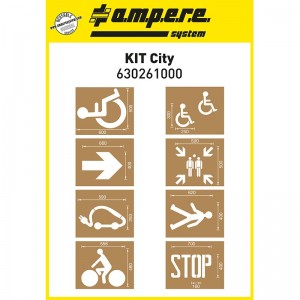 Ampere Stencil Kit Διαγράμμισης 8 τμχ