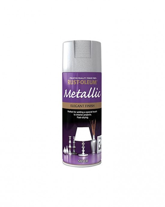 Rust-Oleum Metallic Elegant Finish Silver Paint Spray 400ml PAINT SPRAY 