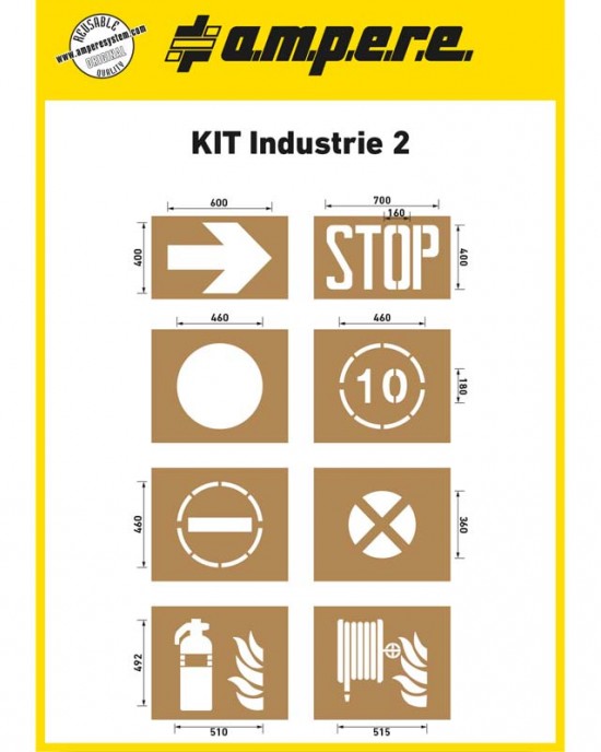 Ampere Stencil Kit Διαγράμμισης 8 τμχ 